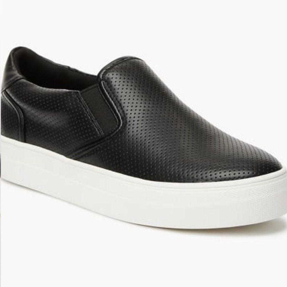 JustFab Eloise Platform Sneakers - Black Caviar - Size 7.5